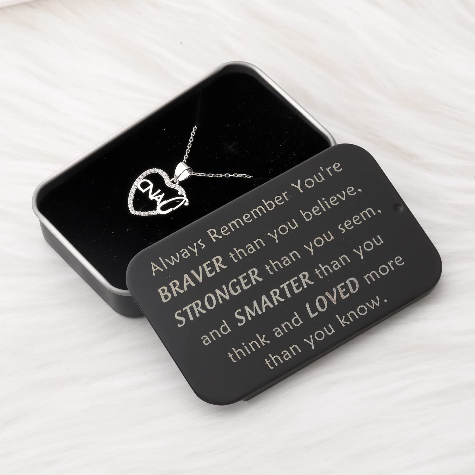 BNQL CNA Necklace Certified Nurse Assistant Gifts CNA Nurses Jewelry Inspirational Gifts New CNA Graduation Gifts (CNA Necklace)