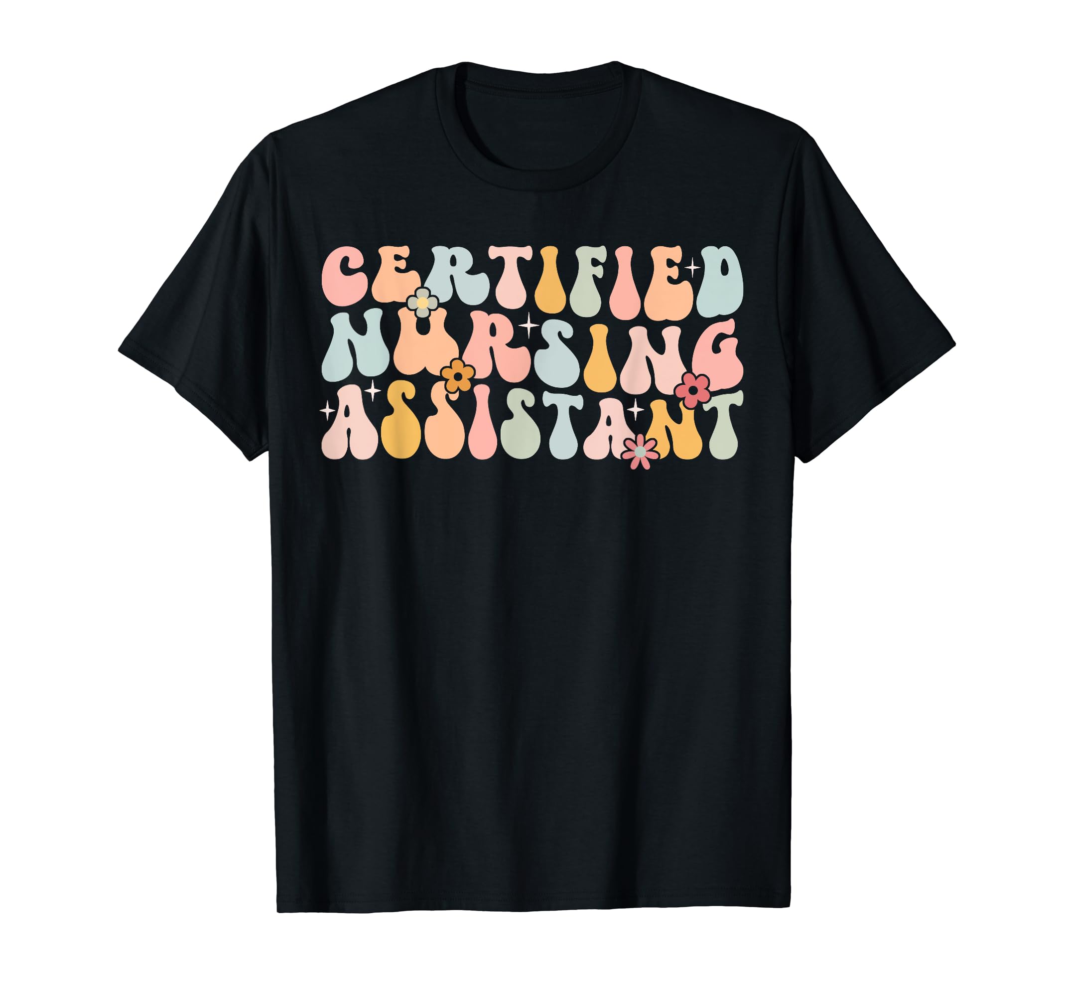 Certified Nursing Assistant Retro CNA Graduation Groovy T-Shirt