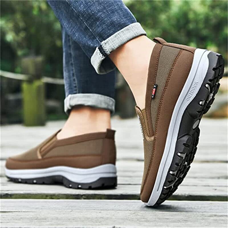 2023 New CNA Trop Men Walking Shoes - CNA Trop Men Outdoor Hiking Orthopedic Shoes, CNA-Trop Men Orthopedic Shoes (Brown,9.5)