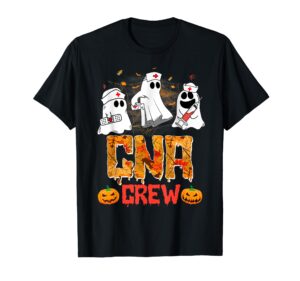 cna crew skeleton pumpkin spooky halloween vibes t-shirt