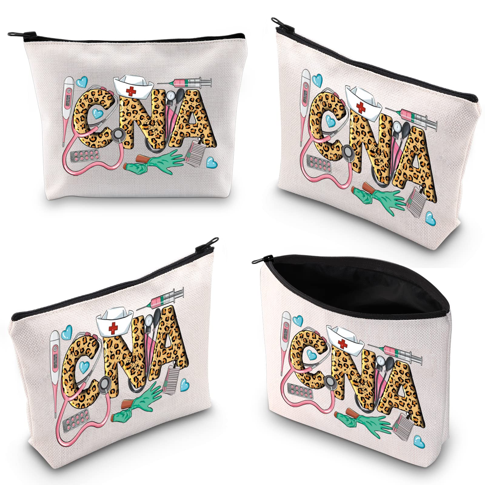 WZMPA CNA Certified Nursing Assistant Cosmetic Makeup Bag CNA Nursing Graduation Gifts Zipper Pouch Bag For CNA Students Graduates (CNA bag)