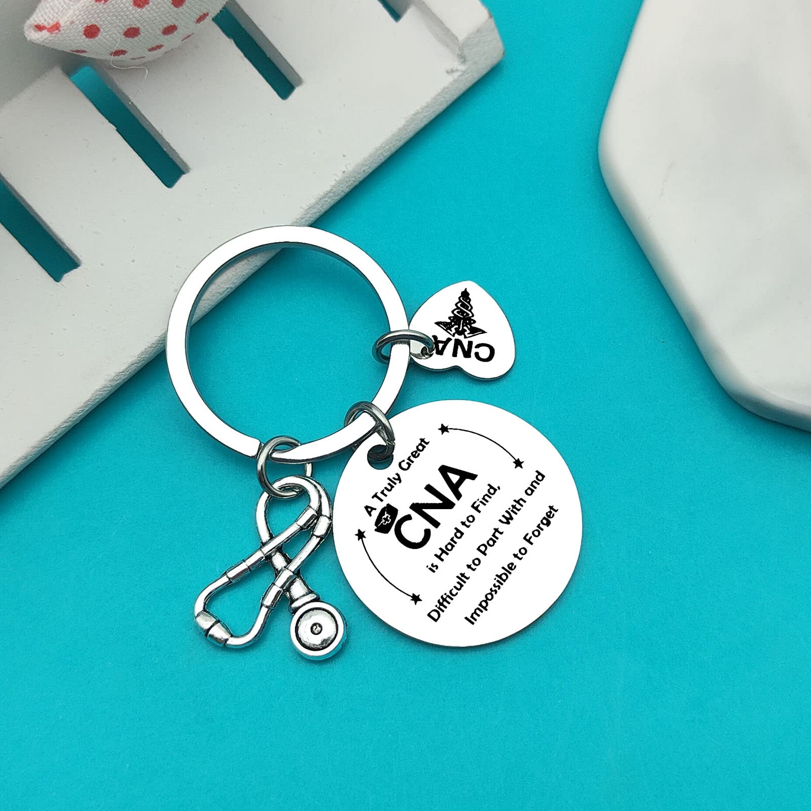 CNA Gifts CNA Certified Nursing Assistant Keychain A Truly Great CNA is Hard to Find Keychain CNA Appreciation Gifts CNA Leaving Gifts Christmas Birthday Retirement Nurse Week Gifts