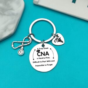 CNA Gifts CNA Certified Nursing Assistant Keychain A Truly Great CNA is Hard to Find Keychain CNA Appreciation Gifts CNA Leaving Gifts Christmas Birthday Retirement Nurse Week Gifts