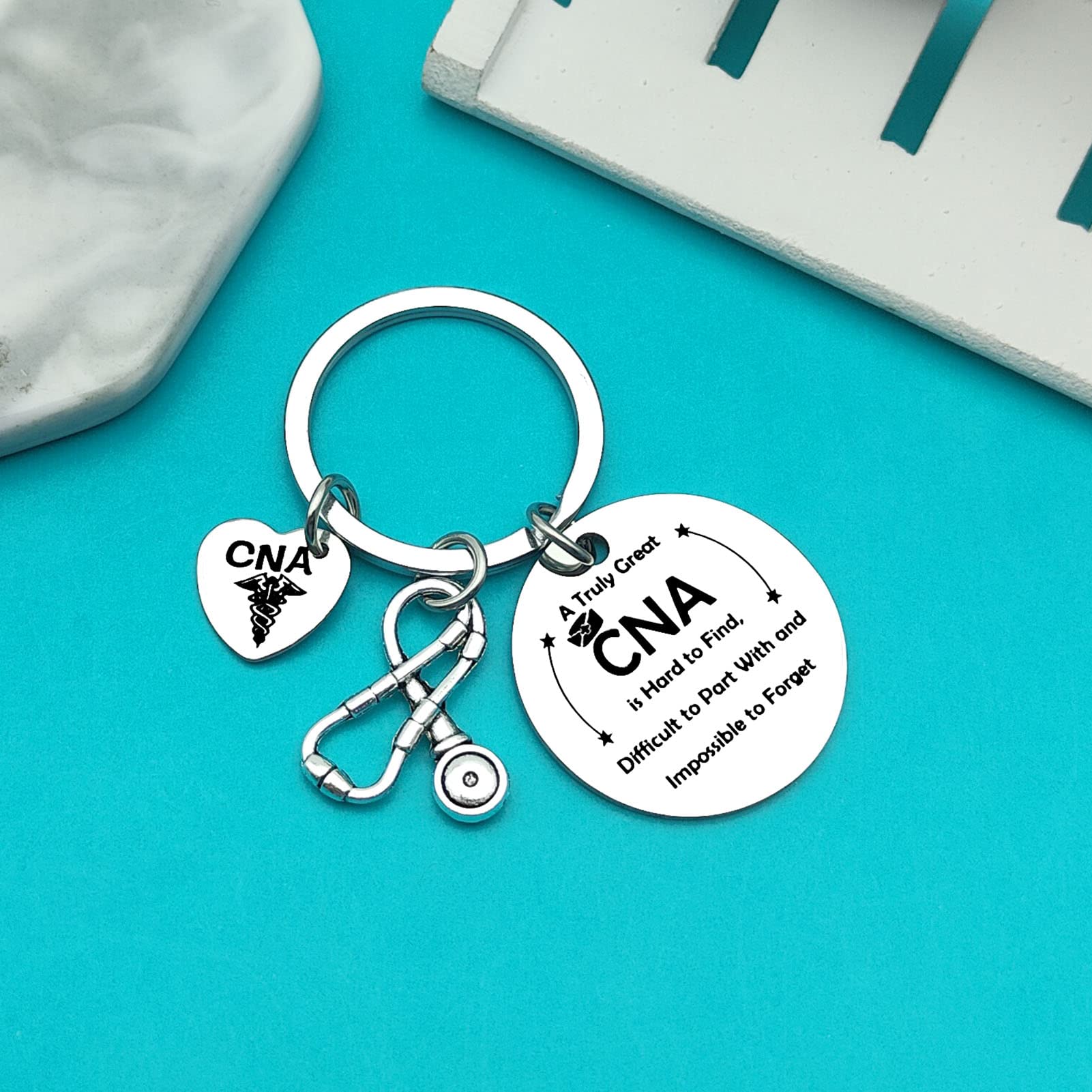 CNA Gifts CNA Certified Nursing Assistant Keychain A Truly Great CNA is Hard to Find Keychain CNA Appreciation Gifts CNA Leaving Gifts Christmas Birthday Retirement Nurse Week Gifts