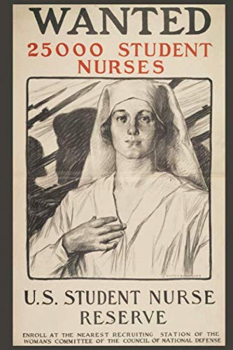 Vintage Nursing Student Nurse Composition Notebook 6 x 9 inch 100 College Ruled Pages Journal Diary Gift LPN RN CNA School