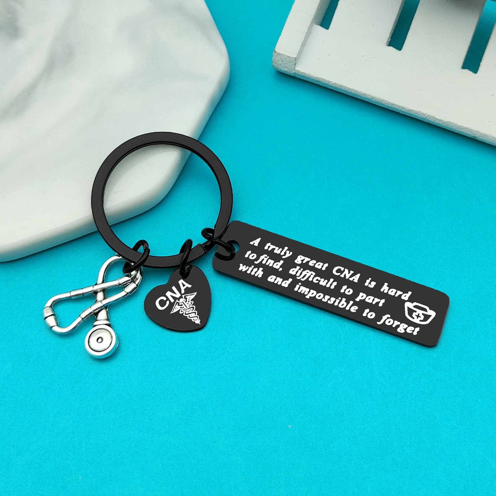 for CNA Gifts Keychain Certified Nursing Assistant Gifts A Truly Great CNA is Hard to Find Keychain Christmas Birthday Retirement Leaving Gifts Nurse Week Gifts CNA Appreciation Gifts