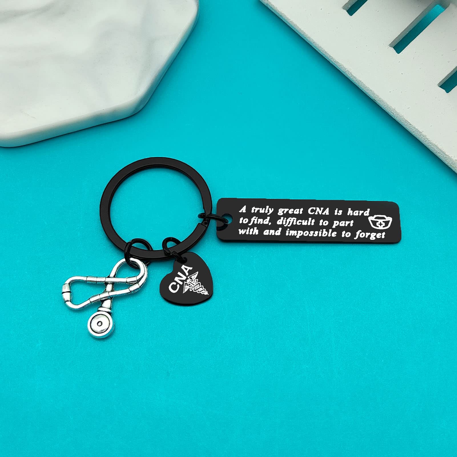 for CNA Gifts Keychain Certified Nursing Assistant Gifts A Truly Great CNA is Hard to Find Keychain Christmas Birthday Retirement Leaving Gifts Nurse Week Gifts CNA Appreciation Gifts