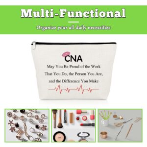 Gevody Certified Nursing Assistant Gifts for Women CNA Makeup Bag CNA Appreciation Gifts Inspirational Gift for Nurse Friends CNA Graduation Gifts Thank You Gifts for CNAS Assistant Cosmetic Pouch