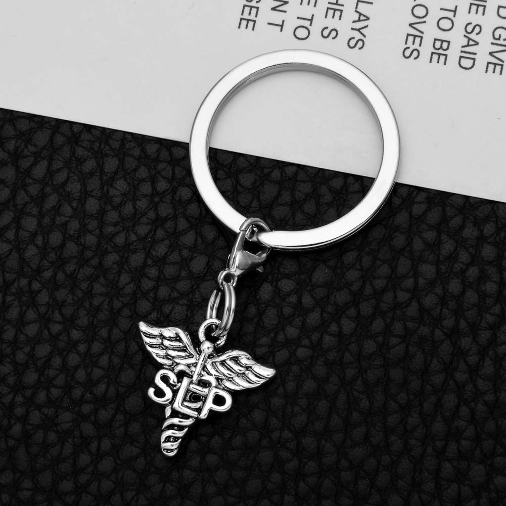 Miss Pink CNA Certified Nurse Assistant Gifts Medical Caduceus Keychain Women Men Jewelry for Graduation Brithday Christmas