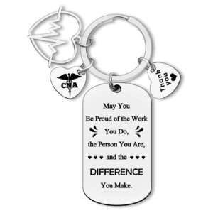 cna gifts keychain certified nursing assistant gifts thank you jewelry gifts for cna nursing school medical student gifts appreciation gift coworker going away retirement gifts nurses week gifts