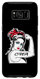 galaxy s8 female cna rosie the riveter pin up girl cna case