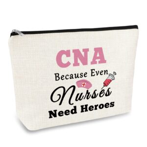 cna gift cosmetic bag certified nursing assistant gifts cna appreciation gift makeup bag cna thank you gift cna week gifts retirement thanksgiving birthday gift for cna coworker volunteer travel pouch