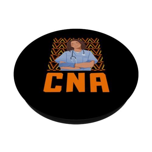 Curly Hair Girl CNA Certified Nursing Assistant PopSockets Standard PopGrip