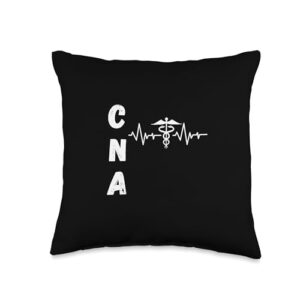 cna nurse throw pillow, 16x16, multicolor