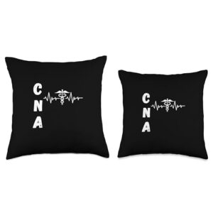 cna nurse Throw Pillow, 16x16, Multicolor