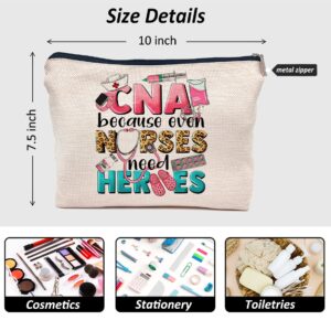 IWXYI Cna Bag,Western CNA Because Nurses Need Heroes Makeup Bag,Nurse Life Make up Bag