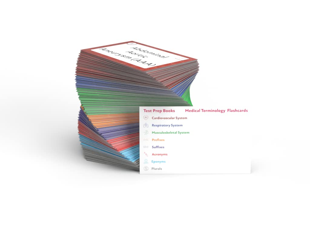 Medical Terminology Study Cards 2024-2025: Med Term Review for Health Professionals [Full Color Cards]