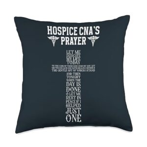 cna gifts for women and men life certified nursing assistant hospice cna throw pillow, 18x18, multicolor