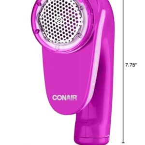 Conair Fabric Shaver and Lint Remover, Battery Operated Portable Fabric Shaver, Pink