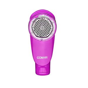 Conair Fabric Shaver and Lint Remover, Battery Operated Portable Fabric Shaver, Pink