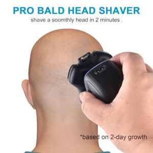 VSTSERIES Pro Bald Head Shaver,Electric Razor for Balder Man,Male Grooming Shaving Machine,Wet Dry Face Beard Trimmer,5D Rotary Close Shave Clipper,Bold Hair Shaver,Upgraded Detachable Cutter Blade