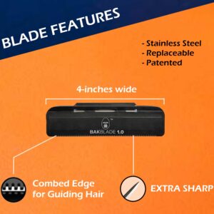 BakBlade 1.0 Back Shavers for Men: Back Hair Removal and Body Shaver (DIY), Back Shaver - Body Hair Trimmer, Extra-Long Handle, Shave Wet or Dry