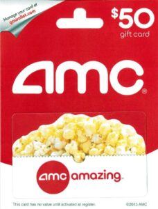 amc theatres gift card $50