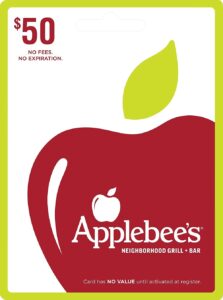 applebee's gift card $50