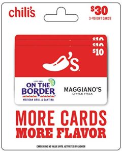 brinker gift cards, multipack of 3 - $10