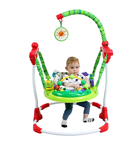 Creative Baby Hungry Caterpillar - Jumper for Baby with 10+ Activities Including Sensory Toys - JPMA Certified and Safe - 360 Spin, Adjustable Height