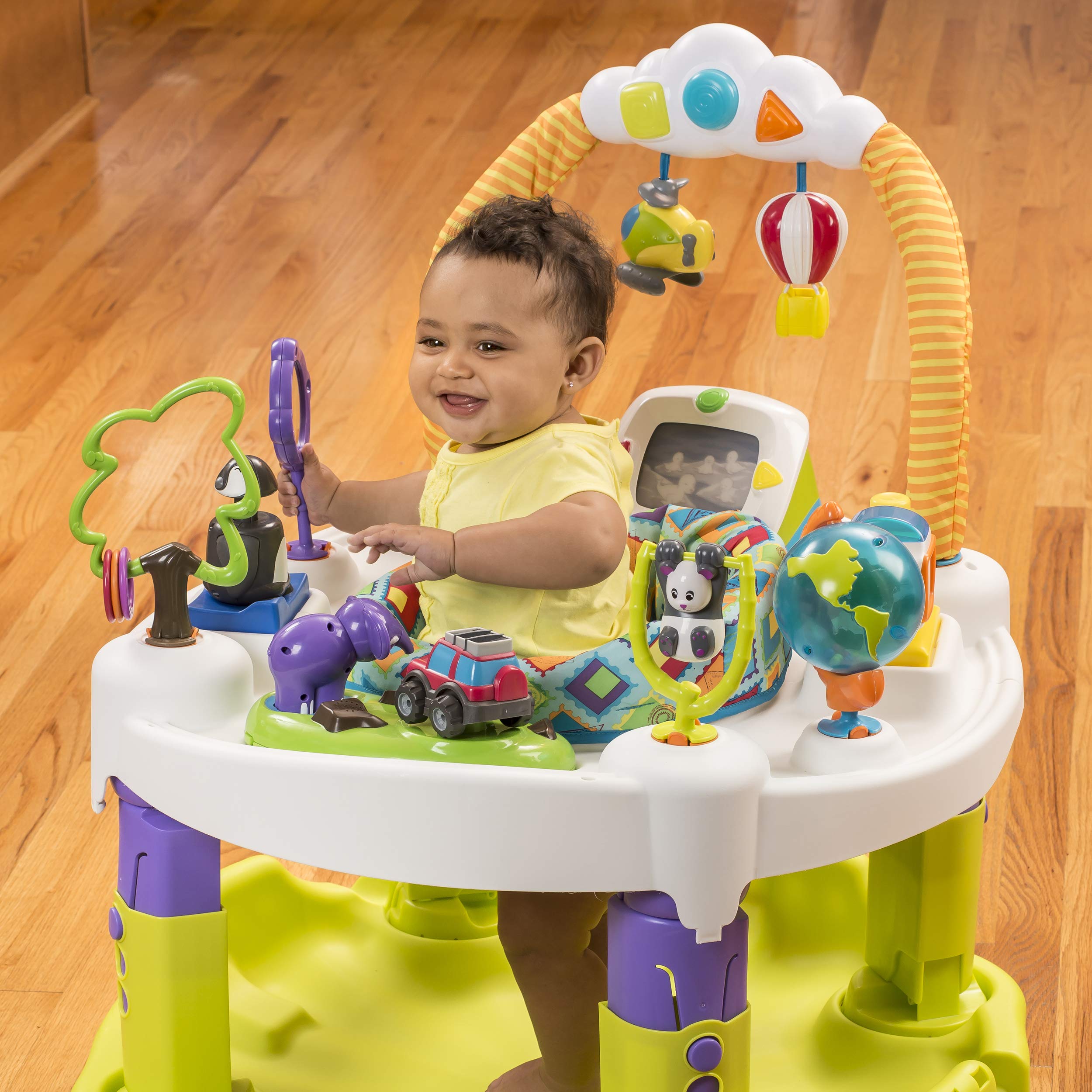 Evenflo ExerSaucer Triple Fun+ World Explorer Bouncing Activity Saucer