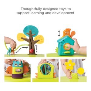 ORIBEL PortaPlay Baby Activity Center: Development focused toys. Foldable, Portable, and Transforms to a Play Table, Unisex (Forest Friends, Green)