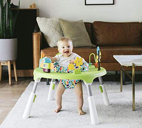 ORIBEL PortaPlay Baby Activity Center: Development focused toys. Foldable, Portable, and Transforms to a Play Table, Unisex (Forest Friends, Green)