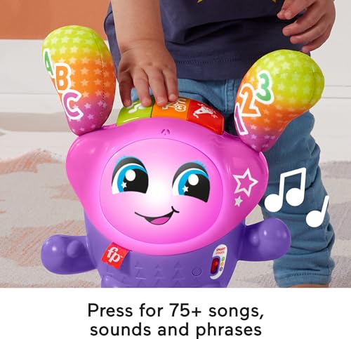 Fisher-Price Baby & Toddler Learning Toy DJ Bouncin’ Star with Music Lights & Bouncing Action for Ages 6+ Months