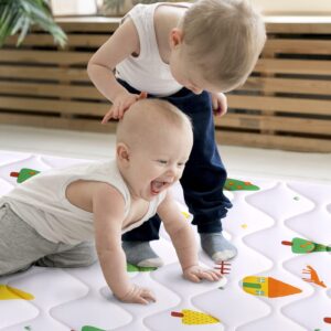 Odorless Premium Foam Baby Play Mat 71" X 59", Extra Large Activity Playmats for Babies,Toddlers, Infants, Soft Thicker Baby Mat for Floor, Play & Tummy Time, Machine Washable for Easy Care