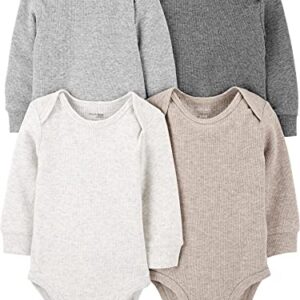 Simple Joys by Carter's Baby 4-Pack Long-Sleeve Thermal Bodysuits