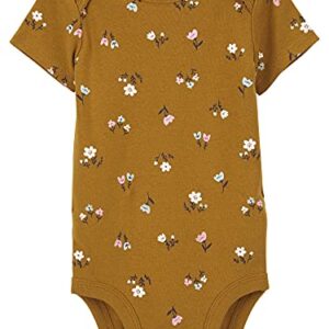 Simple Joys by Carter's Baby Girls' Short-Sleeve Bodysuit, Pack of 6, Multicolor/Floral/Forest Animals/Owl/Sheep, 3-6 Months