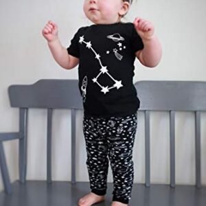 Doodle Pants Space Collection 3M-24M Toddler Boys, Girls & Baby Legging (Constellations Legging, S (3M-12M))