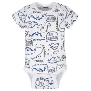 Onesies Brand Baby 3 Onesies 3 Pants Outfit Bundle Mix n Match Newborn to 12M, Grey Green Camo Dino, 0-3 Months