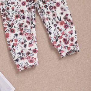 Winter Clothes for Baby Girl 18-24 Months Long Sleeve Hoodie Flower Printed Pants Winter Outfits Sets