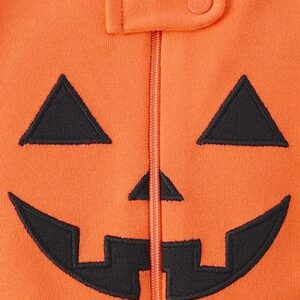 The Children's Place Baby Toddler, Halloween Pajamas, Cotton, Pumpkin One Piece, 18-24 MONTHS