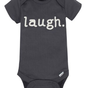 Onesies Brand Unisex Baby 8-Pack Short Sleeve Mix & Match Bodysuits, Play Smile & Hug Neutrals, 3-6 Months