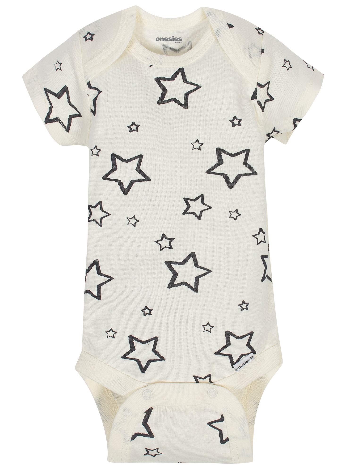 Onesies Brand Unisex Baby 8-Pack Short Sleeve Mix & Match Bodysuits, Play Smile & Hug Neutrals, 3-6 Months