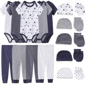 kiddiezoom unisex baby layette essentials giftset clothing set 19-piece 6 months