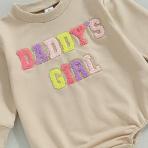 BemeyourBBs Daddys Girls Baby Clothes Crewneck Sweatshirt Romper Sweater Onesie Cute Newborn Baby Girl Fall Outfit (0-3 Months, daddys girl)