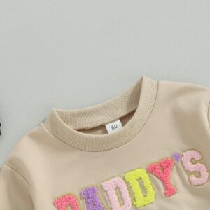 BemeyourBBs Daddys Girls Baby Clothes Crewneck Sweatshirt Romper Sweater Onesie Cute Newborn Baby Girl Fall Outfit (0-3 Months, daddys girl)