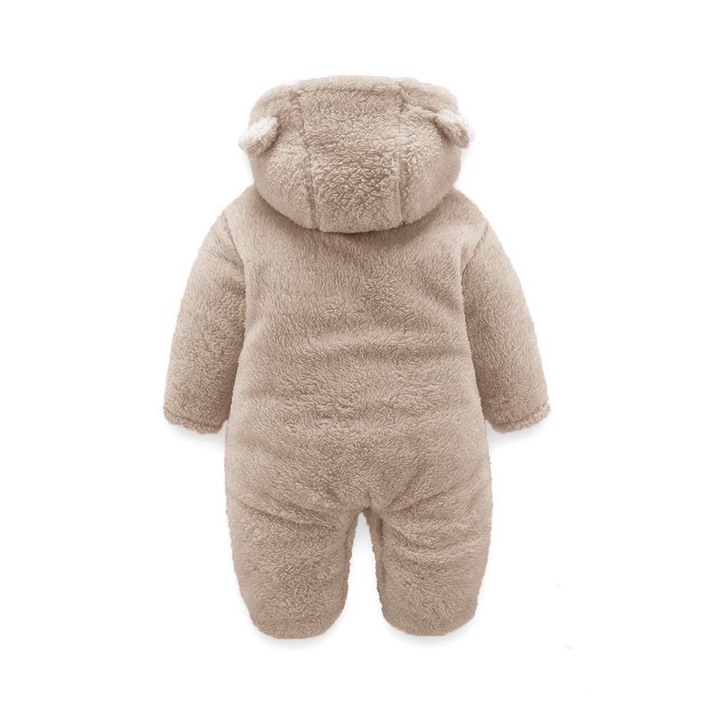 XMWEALTHY Unisex Baby Clothes Winter Coats Cute Newborn Infant Jumpsuit Snowsuit Bodysuits Baby Gifts Girl Boy Khaki M