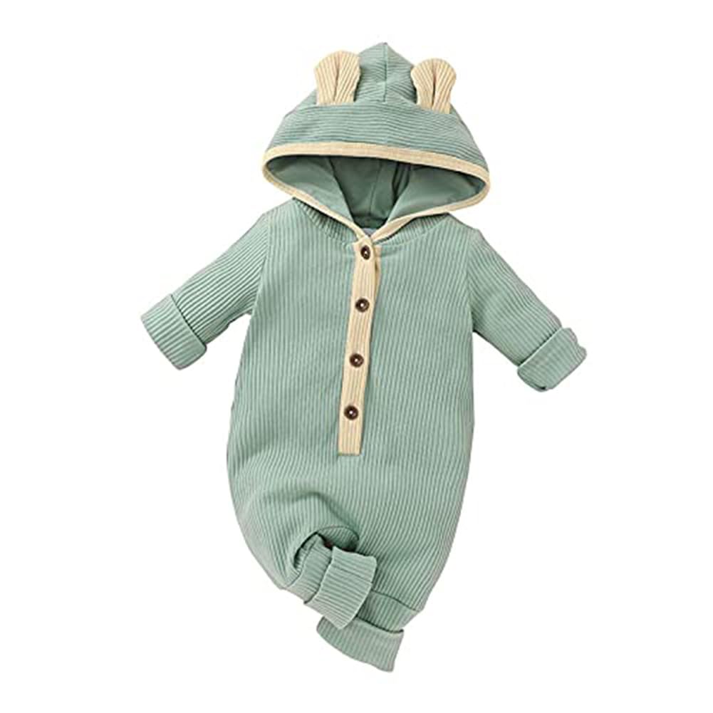 Thorn Tree Newborn Baby Girl Boy Long Sleeve Clothes Set Winter Fall Suit (Green, 3-6 Months)