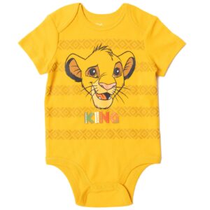 Disney Lion King Simba Infant Baby Boys 3 Piece Outfit Set: Cuddly Bodysuit Pants Hat orange/White 3-6 Months