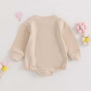 YINGISFITM Newborn Baby Girl Clothes Crewneck Sweatshirt Romper Sisters Sweater Shirts Onesie Fall Winter Cute Outfits (LIL SIS Begie, 0-3 Months)